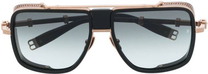 Balmain Eyewear Zonnebril met oversized montuur Zwart