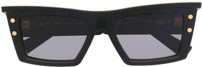 Balmain Eyewear Zonnebril met geometrisch montuur Zwart