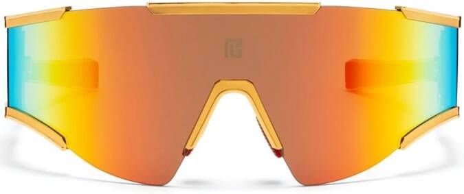 Balmain Eyewear Zonnebril met oversized montuur Goud