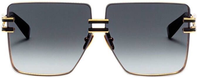 Balmain Eyewear Zonnebril met oversized montuur Zwart