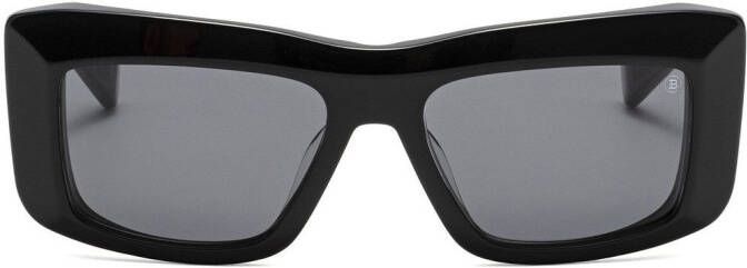 Balmain Eyewear Zonnebril met rechthoekig montuur Zwart