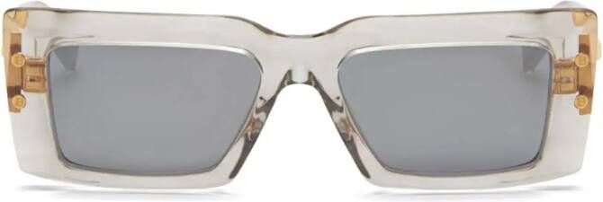 Balmain Eyewear Zonnebril met vierkant montuur Wit
