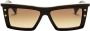 Balmain Eyewear Zonnebril met vierkant montuur Zwart - Thumbnail 1
