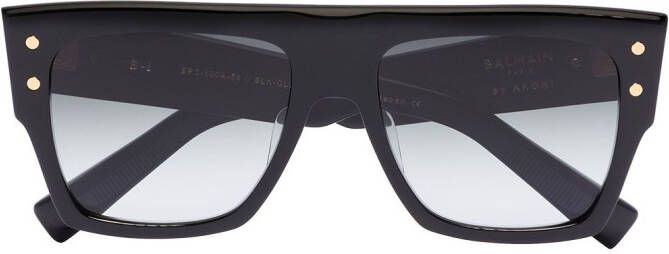 Balmain Eyewear Zonnebril met vierkant montuur Zwart