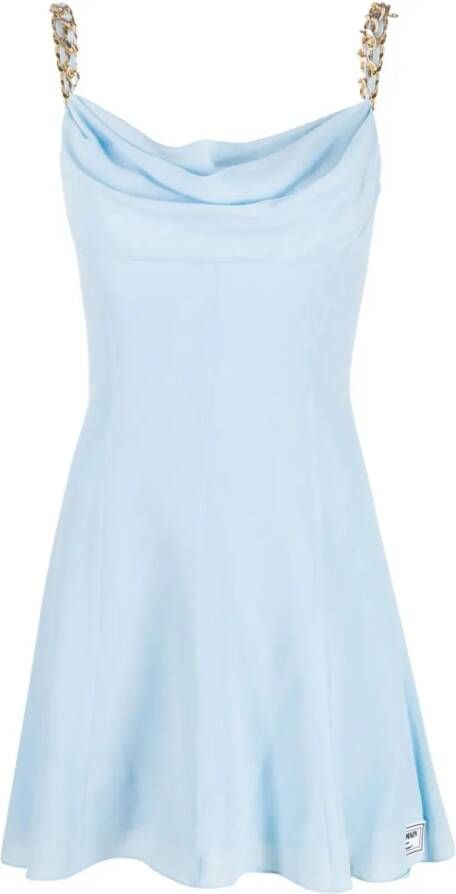 Balmain Flared mini-jurk Blauw