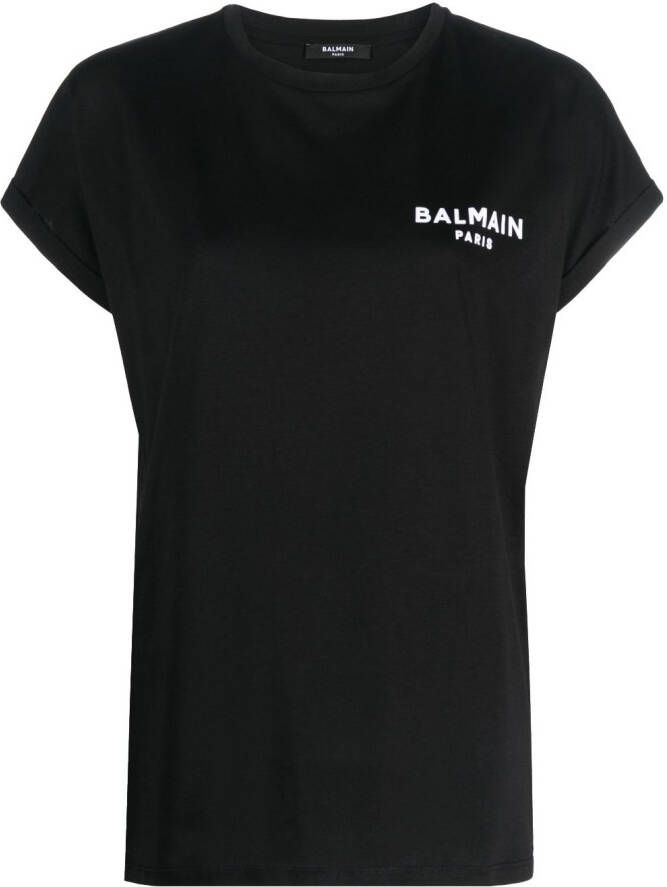 Balmain T-shirt met logo Zwart