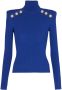 Balmain Gebreide trui met gouden knopen Blue Dames - Thumbnail 1