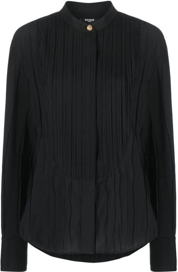 Balmain Gestreept blouse Zwart