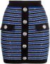 Balmain Gestreepte rok Zwart - Thumbnail 1