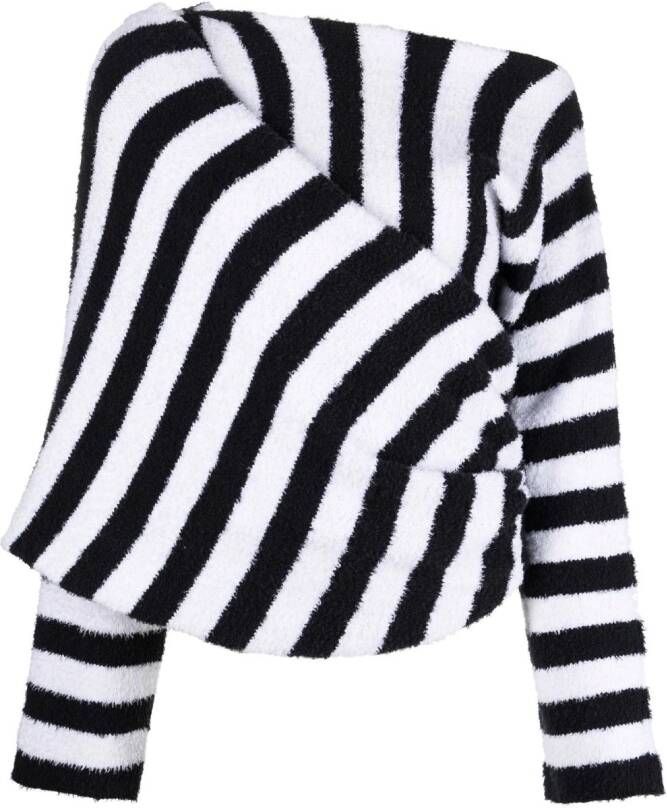 Balmain Gestreepte top Wit