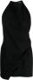 Balmain Gedrapeerde halterjurk Zwart - Thumbnail 1