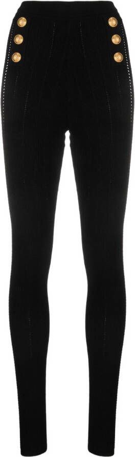 Balmain High waist broek Zwart