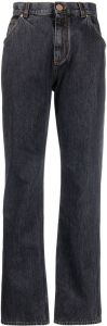 Balmain high-waisted straight-leg jeans Zwart