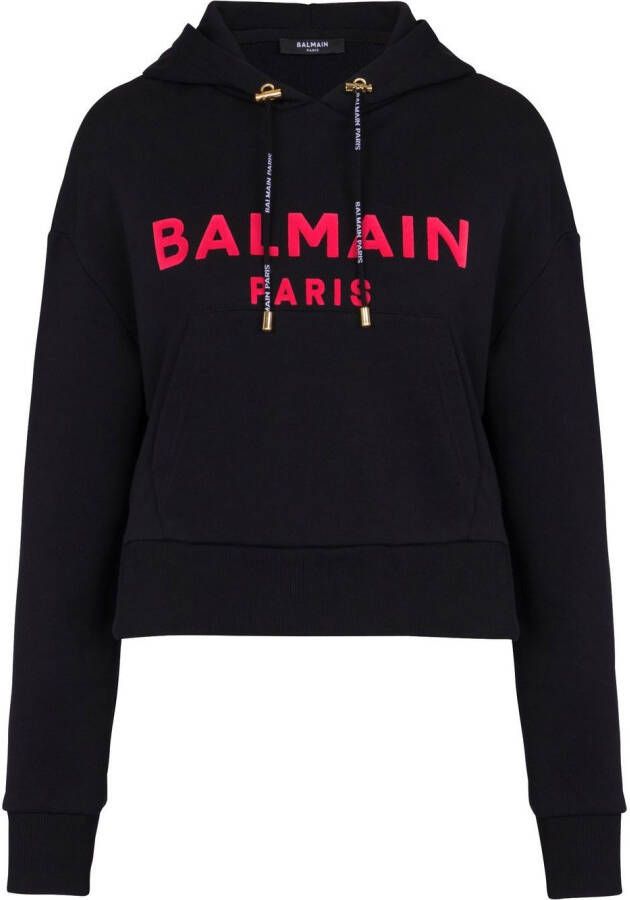 Balmain Hoodie met logo Zwart Dames