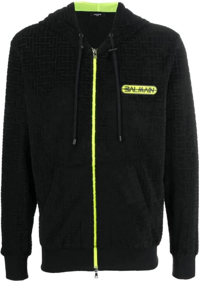 Balmain Hoodie met logoprint Zwart