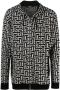 Balmain Hoodie met monogram Zwart - Thumbnail 1