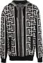 Balmain Hoodie met monogram Zwart - Thumbnail 1
