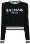 Balmain Intarsia trui Zwart - Thumbnail 6