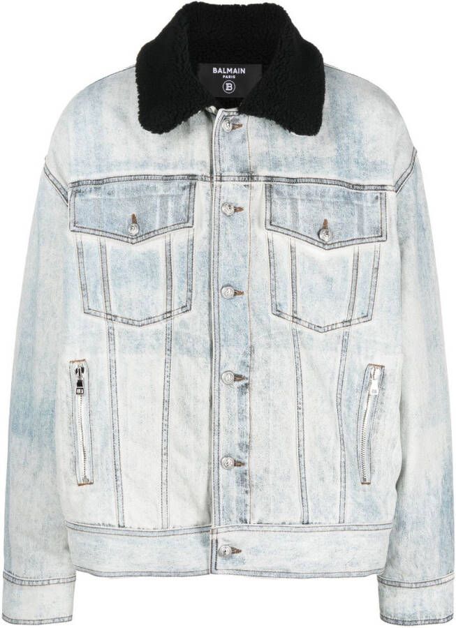 Balmain Jack met geborduurd logo Blauw