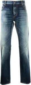 Balmain Jeans met gerafeld-effect Blauw