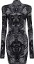 Balmain Jurk met print Zwart - Thumbnail 1