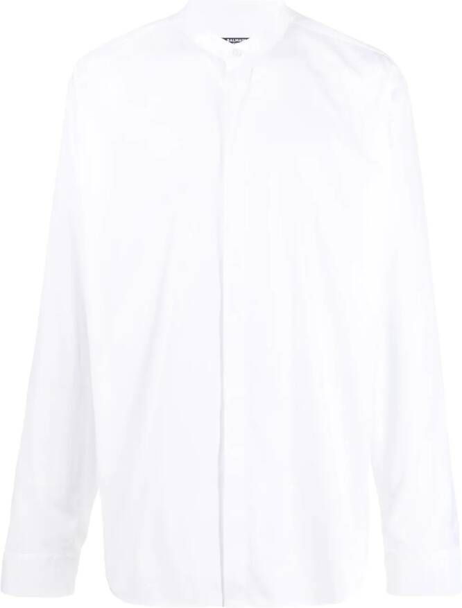Balmain Katoenen overhemd White Heren