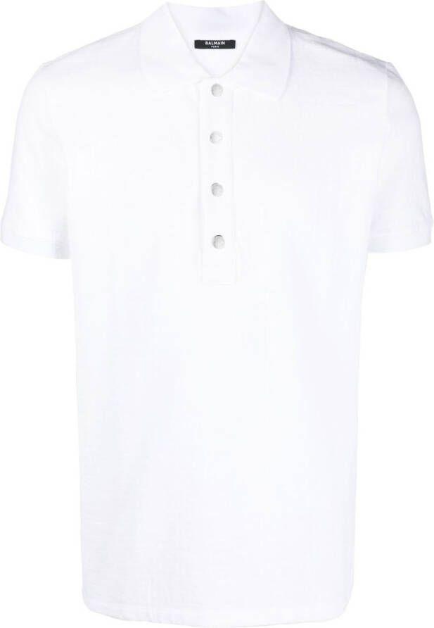 Balmain Katoenen poloshirt Wit