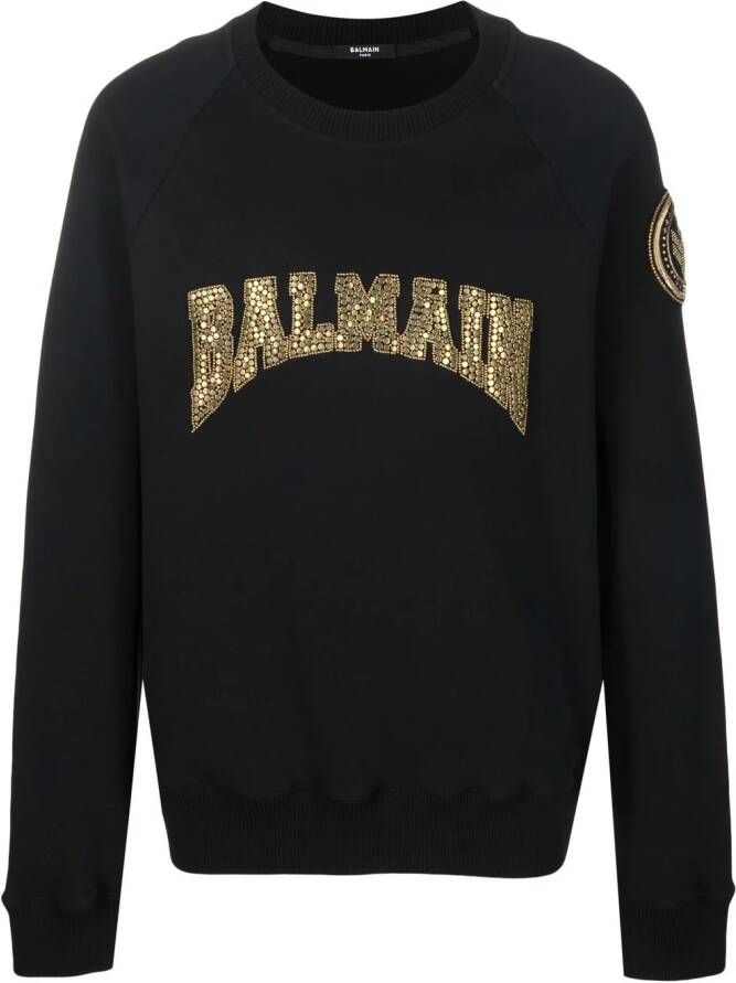 Balmain Katoenen sweater Zwart