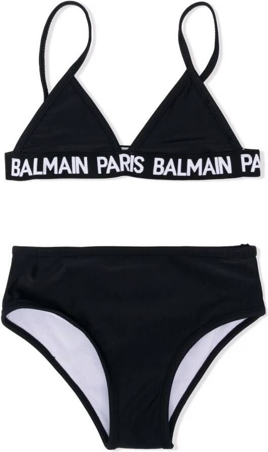 Balmain Kids Bikini met logoband Zwart