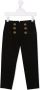 Balmain Kids Broek met knopen Zwart - Thumbnail 1