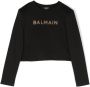 Balmain Kids T-shirt met logo Zwart - Thumbnail 1