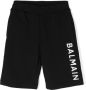 Balmain Kids Shorts met logo-reliëf Zwart - Thumbnail 1