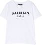 Balmain Kids T-shirt met logo Wit - Thumbnail 1