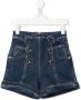 Balmain Kids High waist spijkershorts Blauw - Thumbnail 1