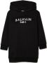 Balmain Kids Hoodiejurk met logoprint Zwart - Thumbnail 1