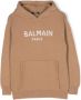 Balmain Kids Intarsia hoodie Bruin - Thumbnail 1