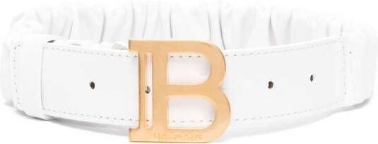 Balmain Kids Riem met logogesp Wit