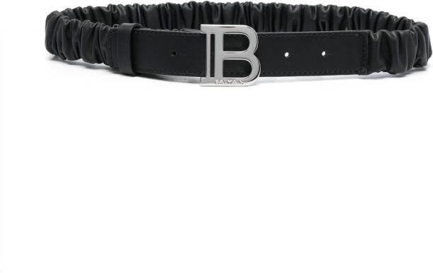 Balmain Kids Riem met logogesp Zwart