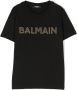 Balmain Kids T-shirt met logo Zwart - Thumbnail 1