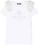Balmain Kids T-shirt verfraaid met bloe patch Wit - Thumbnail 1