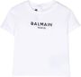 Balmain Kids T-shirt met logo-reliëf Wit - Thumbnail 1