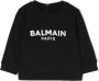 Balmain Kids Sweater met geborduurd logo Zwart - Thumbnail 1