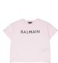 Balmain Kids T-shirt met geborduurd logo Roze - Thumbnail 1
