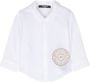 Balmain Kids Shirt met logopatch Wit - Thumbnail 1