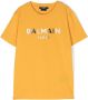 Balmain Kids T-shirt met logoprint Oranje - Thumbnail 1