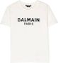 Balmain Kids T-shirt met logoprint Wit - Thumbnail 1