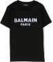 Balmain Kids T-shirt met logoprint Zwart - Thumbnail 1