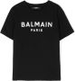 Balmain Kids T-shirt met logoprint Zwart - Thumbnail 1