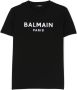 Balmain Kids T-shirt met logoprint Zwart - Thumbnail 1