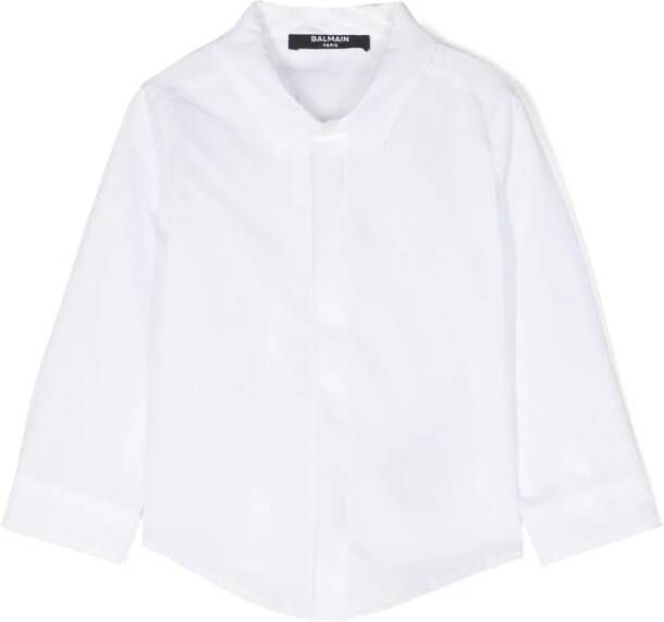 Balmain Kids Shirt met logoprint Wit